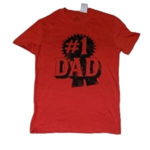WELL WORN #1 DAD T Shirt Red & Black Size S